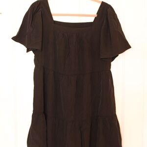Black Square Neck Dress